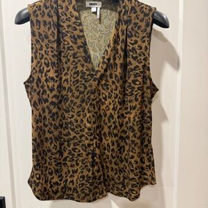 DKNY dressy sleeveless top in jersey, size L